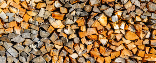 Wood in a pile