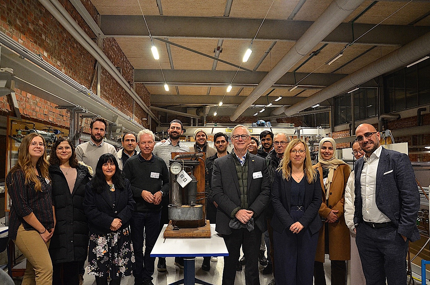ASHRAE visitors and hosts in the KTH Granryd laboratory