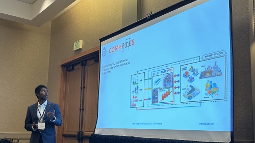 Zanil presenting at ASME ES 2025