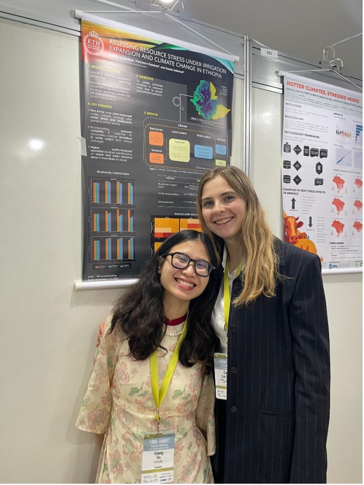 Camilla Lo Giudice (right) and Giang Ngoc Huong (left) at the IAMC annual meeting 2025.