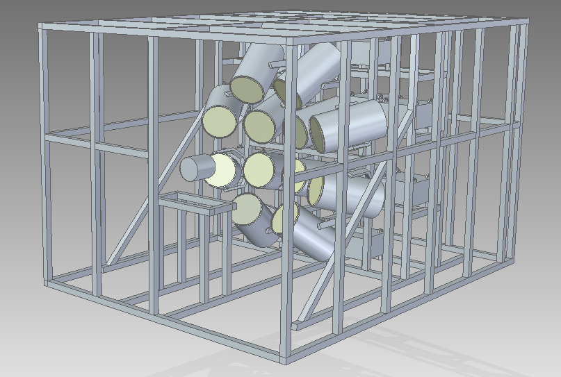 Layout of the high flux solar simulator