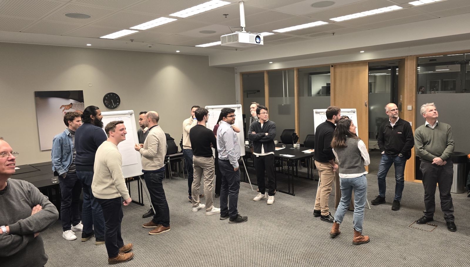 HPT staff engaging in team activity at Winter Workshop / year-end wrap-up